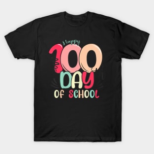 Happy 100Th Day Of School 100 Days Of School Teacher Kids T-Shirt